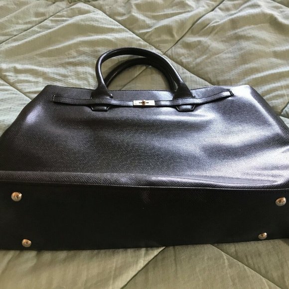 Black Leather Purse - handbag - Women - Picture 2 of 4